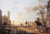 Famous Horse Paintings - Landscape with Horse Trainers